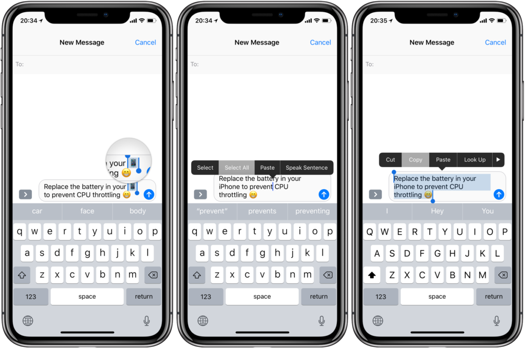 Copy and Paste Messages on iPhone in How to paste something on an iPhone