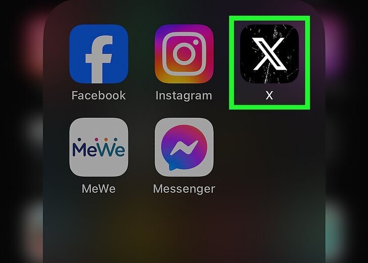 Open the X app 