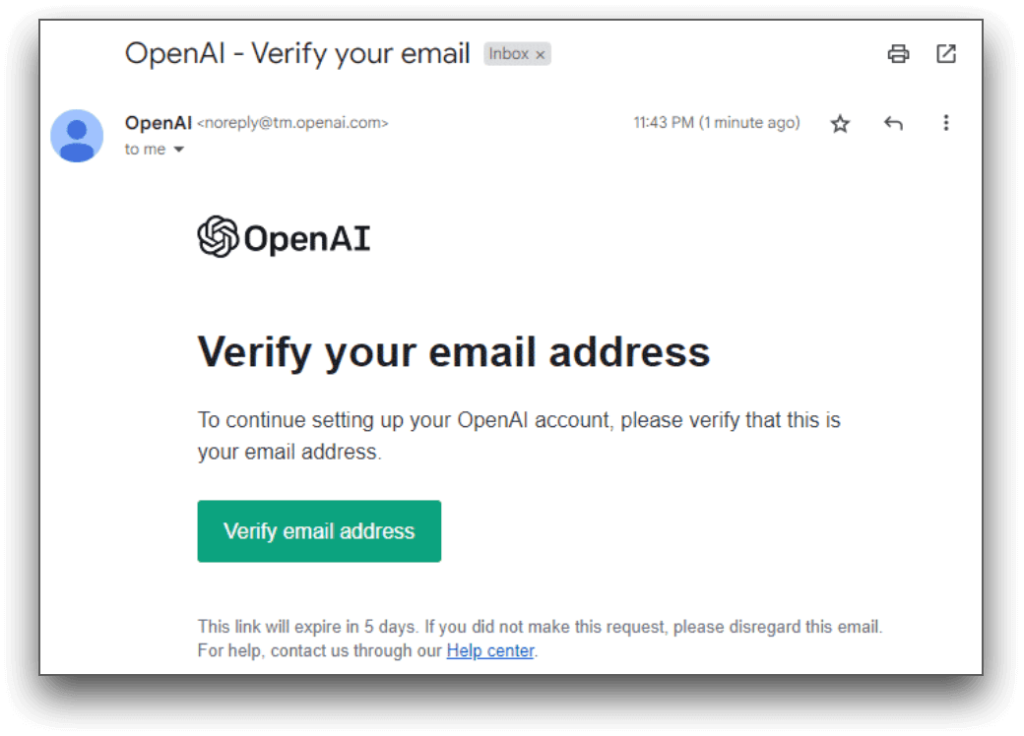 Verify your email