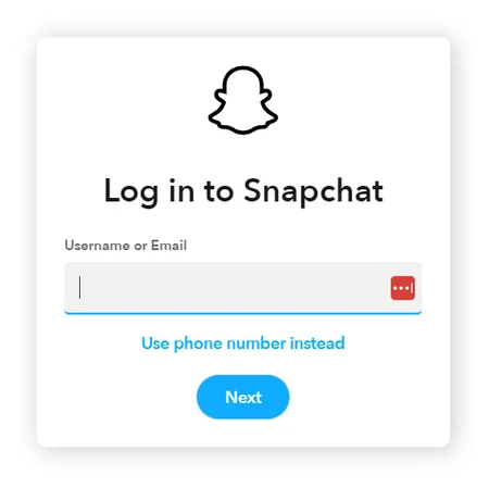 snapchat log in